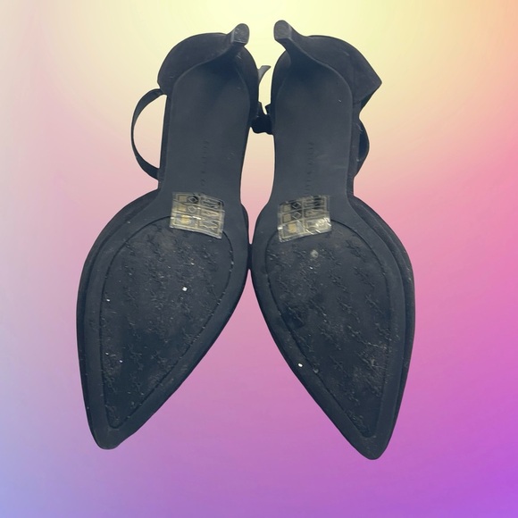 Kelly & Katie Black Ankle Strap Heels Size 10 - Picture 5 of 6